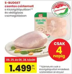 Spar S-BUDGET csontos csirkemell ajánlat