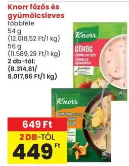 Spar Knorr főzős és gyümölcsleves ajánlat