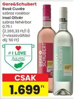 Spar Gere & Schubert Rosé Cuvée / Irsai Olivér ajánlat