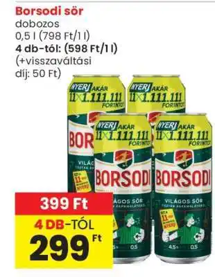 Spar Borsodi sör ajánlat