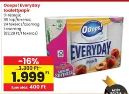Spar Ooops! Everyday Toalettpapír ajánlat