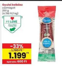 Spar Gyulai kolbász ajánlat