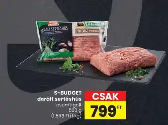Spar S-BUDGET darált sertéshús ajánlat