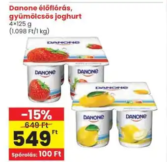 Spar Danone élőflórás, gyümölcsös joghurt ajánlat
