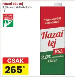 Spar Hazai ESL tej ajánlat