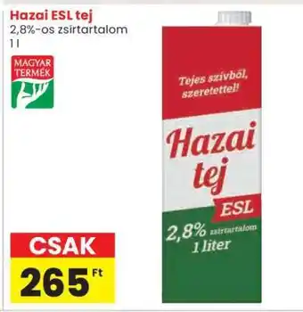 Spar Hazai ESL tej ajánlat