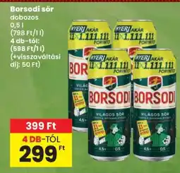 Spar Borsodi sör ajánlat
