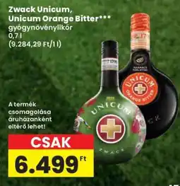 Spar Zwack Unicum, Unicum Orange Bitter ajánlat