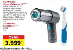 Spar CleanMaxx akkus kézi porszívó ajánlat