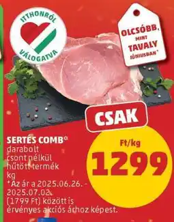PENNY Sertés comb ajánlat