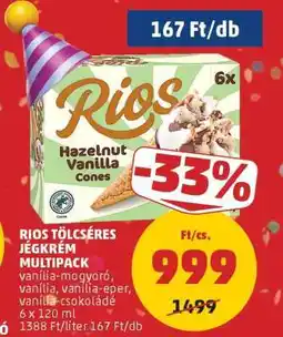 PENNY RIOS TÖLCSÉRES JÉGKRÉM MULTIPACK ajánlat