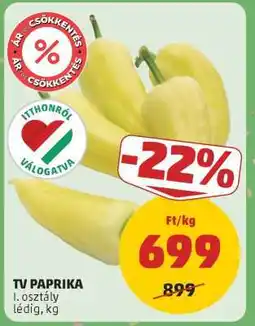 PENNY TV paprika ajánlat
