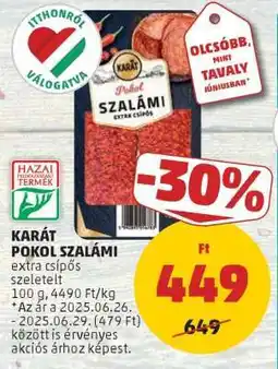 PENNY Karát Pokol Szalámi ajánlat