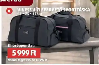 VIVESS VÍZLEPERGETŐ SPORTTÁSKA