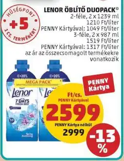 PENNY Lenor Öblítő Duopack ajánlat