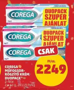 PENNY Corega műfogsor-rögzítő krém duopack ajánlat
