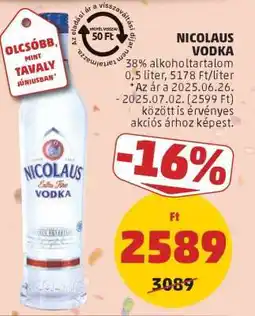 PENNY NICOLAUS Vodka ajánlat