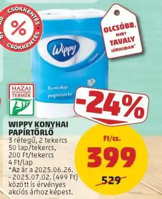 PENNY Wippy Konyhai Papírtörlő ajánlat
