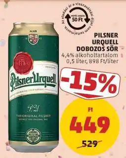 PENNY Pilsner Urquell Dobozos Sör ajánlat