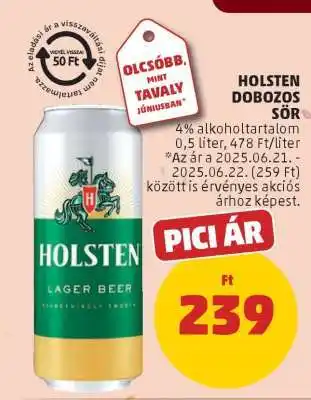 PENNY Holsten Dobozos Sör ajánlat