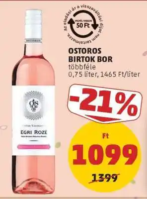 PENNY Ostoros Birtok bor ajánlat