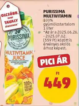 PENNY Purissima Multivitamin ajánlat
