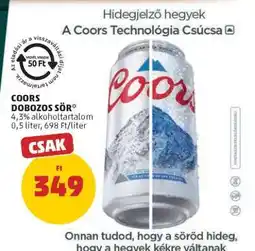 PENNY COORS DOBOZOS SÖR ajánlat