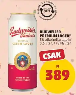PENNY Budweiser Premium Lager ajánlat