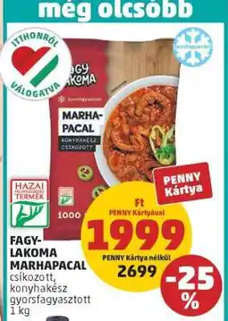 PENNY Fagy-lakoma Marhapacal ajánlat