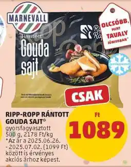 PENNY Ripp-Ropp Rántott Gouda Sajt ajánlat