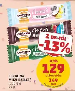 PENNY CERBONA Müzliszelet ajánlat