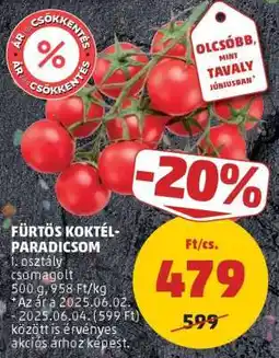 PENNY Fürtös koktélparadicsom ajánlat