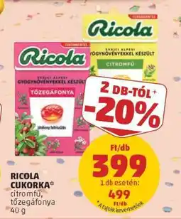 PENNY Ricola cukorka ajánlat