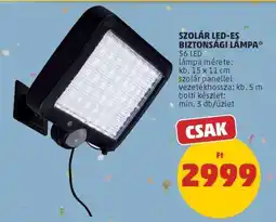 PENNY Szolár LED-es biztonsági lámpa ajánlat