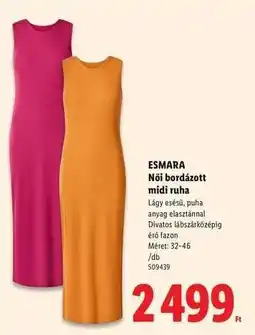 Lidl ESMARA Női bordázott midi ruha ajánlat