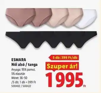 Lidl ESMARA ajánlat