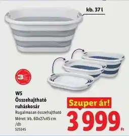 Lidl W5 Összehajtható ruháskosár ajánlat