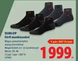 Lidl DUNLOP Férfi munkászokni ajánlat