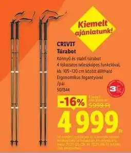Lidl CRIVIT Túrabot ajánlat