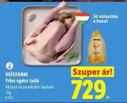 Lidl Húsfarm Friss egész tyúk ajánlat