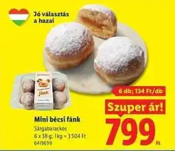 Lidl Mini bécsi fánk ajánlat