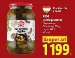 Lidl REGE csemegeuborka ajánlat