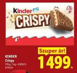 Lidl Kinder ajánlat
