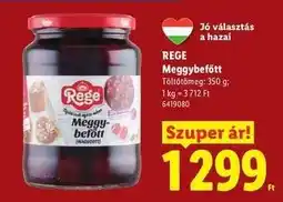 Lidl Rege meggybefőtt ajánlat