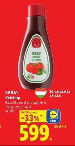 Lidl KANIA Ketchup ajánlat