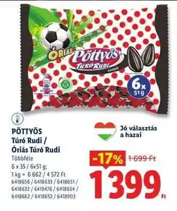 Lidl PÖTTYÖS Túró Rudi / Óriás Túró Rudi ajánlat