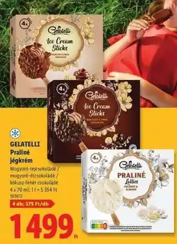 Lidl GELATELLI Praliné jégkrém ajánlat