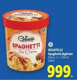 Lidl Gelatelli Spaghetti jégkrém ajánlat