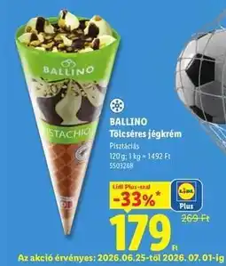 Lidl BALLINO Tölcséres jégkrém ajánlat