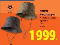 Lidl CRIVIT Horgászsapka ajánlat